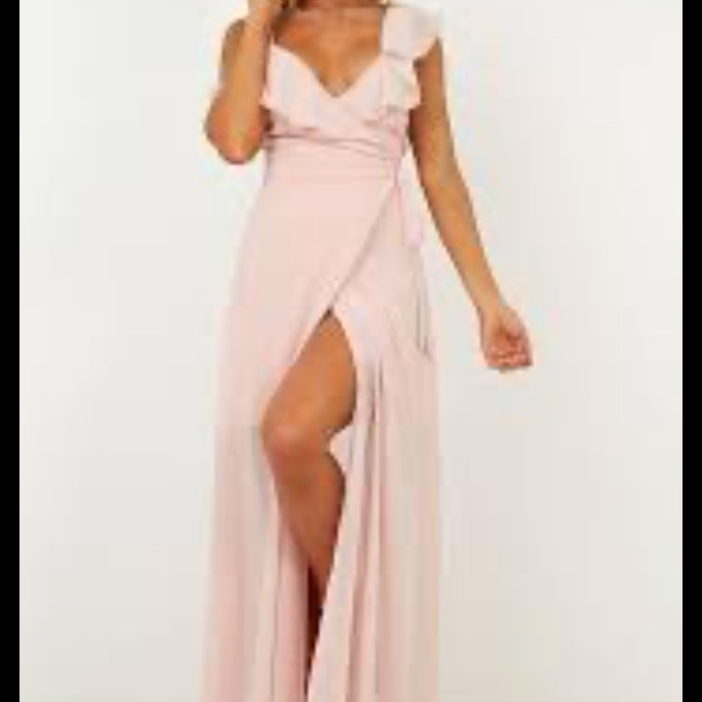 Luxury life maxi dress in blush worn once!!